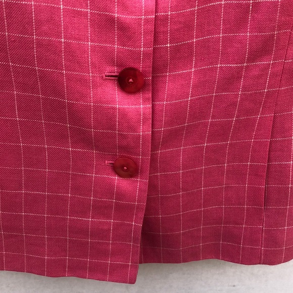 Jones New York womens size 2 signature petite linen blend pink blazer - Picture 4 of 8